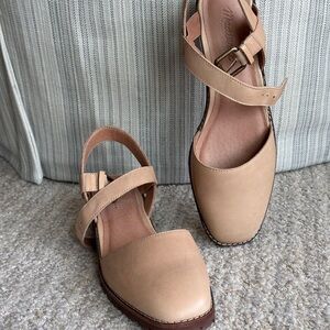 Madewell Women's Mary Jane Tan Leather Strap Shoes size 8.5